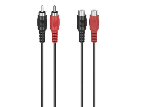 Hama 00305035, 2 x RCA, Hunkjønn, 2 x RCA, Hankjønn, 5 m, Sort