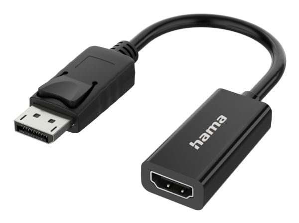 Hama 00300092, Displayport, HDMI, Hankjønn, Svart, Hankjønn, Hunkjønn