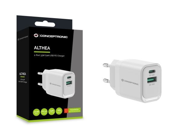 Conceptronic ALTHEA19W33, inomhus, AC, 20 V, Vit