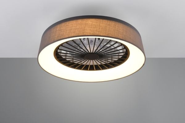 Trio Farsund LED viftelys 47 cm, 30 W, grå