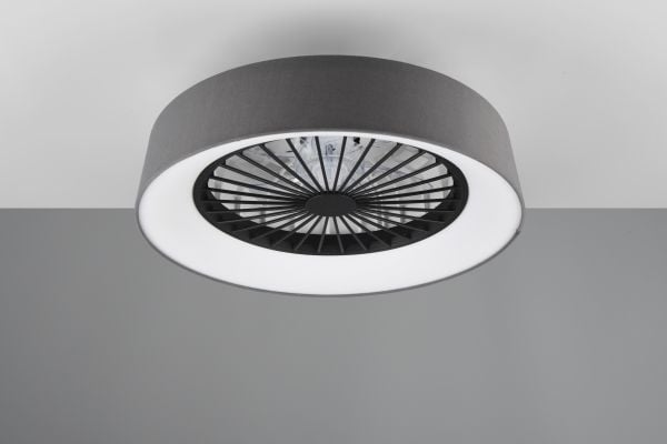 Trio Farsund LED viftelys 47 cm, 30 W, grå
