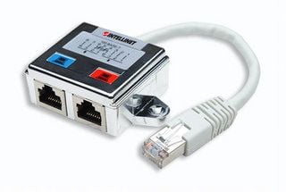 Intellinet 504195, 2 x RJ45, RJ45, Sølv, Hvit