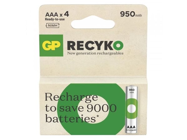 GP Paristot B21114, AAA, nikkeli-metallihydridi (NiMH), 1,2 V, 4 kpl, 950 mAh, vihreä