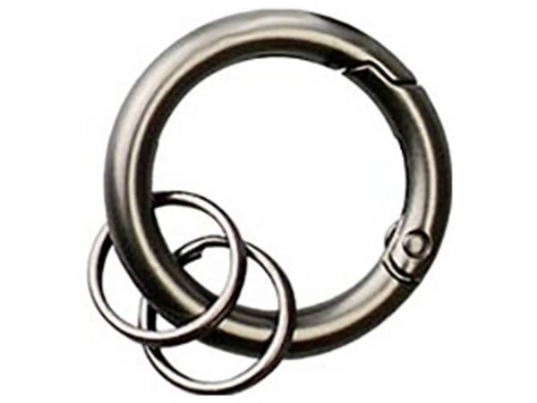 BASI 0006-0157, Nøkkelring, Sort, Grå, Rund, Unisex, 3 cm, 16 g