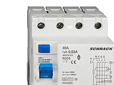 Schrack PFI rele AC/DC - 4P 40A 10kA 300mA tyyppi B
