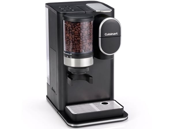 Cuisinart DGB2E, Tyynykahvinkeitin, 1,35 L, Kahvikapseli, Sisäänrakennettu kahvimylly, Musta, Ruostumaton teräs