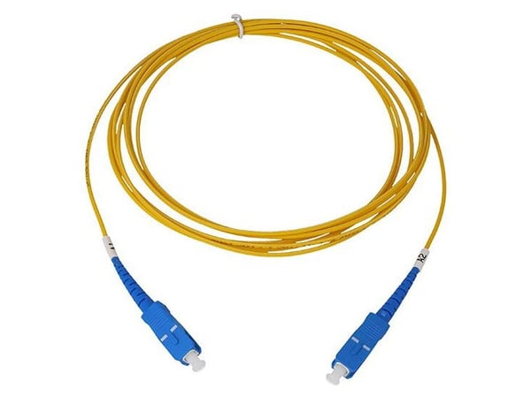 BlueOptics© Simplex fiberoptisk patchkabel, SC-UPC/SC-UPC blå, 5 meter, singlemode E9/125µm, G.657.A1, OS2, inngangsdemping: mindre enn 0,2dB, merk...