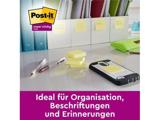 3M 7100259816, firkant, Gult, Papir, 47,6 mm, 47,6 mm, 90 ark