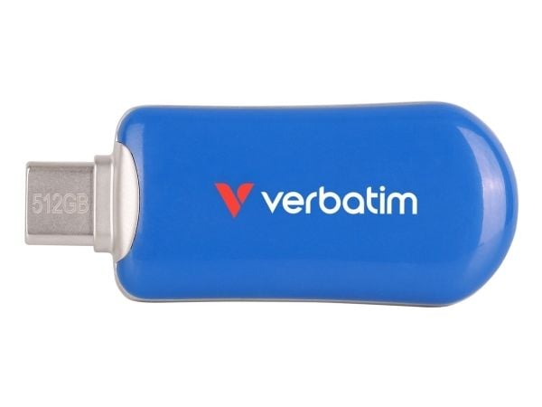 Verbatim 30235, 512 GB, USB Type-C, 3.2 Gen 1 (3.1 Gen 1), 100 MB/s, Capless, Blå