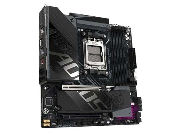 AORUS B850M ELITE WIFI6E - Hovedkort - micro ATX - Socket AM5 - AMD B850 Chipset - USB-C 3.2 Gen 2x2, USB-C 3.2 Gen2, USB 3.2 Gen 1, USB 3.2 Gen 2 ...