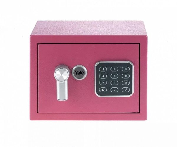 Yale YSV/170/DB2/P, Frittstående safe, Rosa, Kombinasjonslås, 3,8 l, Stål, Gulv/vegg