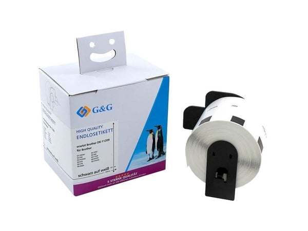 Etiketter kompatibel erstatter DYMO 11355, S0722550 termodirekte papir hvit 19 x 51 mm 500 stk permanent klebende adresselapper (BM-D-G-11355)