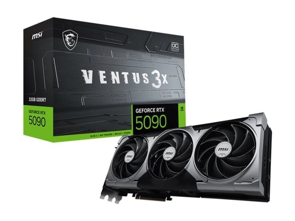 MSI GeForce RTX 5090 32G VENTUS 3X OC - Grafikkort - GeForce RTX 5090 - 32 GB GDDR7 - PCI Express 5.0 - HDMI, 3 x DisplayPort