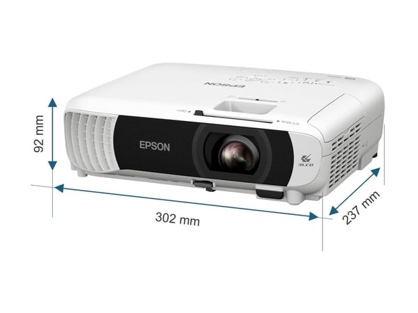 Epson EB-W55 - 3 LCD-projektor - portabel - 4000 lumen (hvit) - 4000 lumen (farge) - WXGA (1280 x 800) - 16:10 - 802.11n trådløs / Miracast - hvit