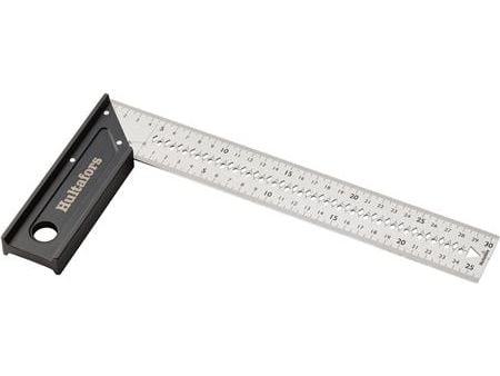 HULTAFORS Robust precisionsvinkel 30 cm med pulverlackerat aluminiumstängsel och blad i rostfritt stål