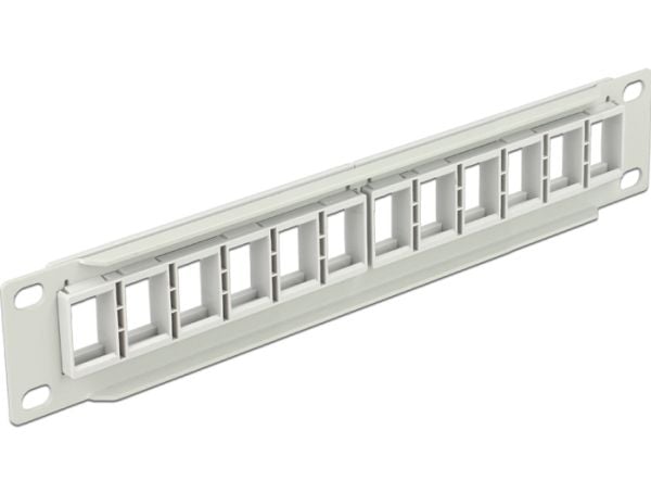 Delock - Koblingspanel - grå - 1U - 10" - 12 porter