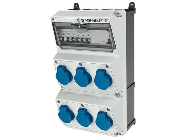 MENNEKES 930001, Tyyppi F, Ruuvit, Musta, Sininen, Valkoinen, Muovi, IP44, 230 V