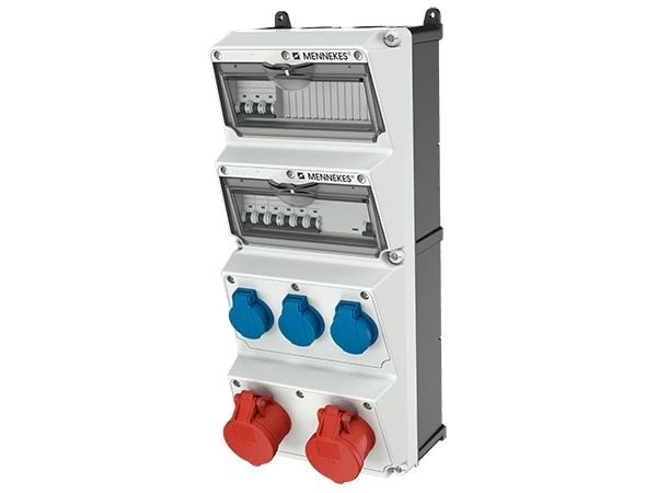 MENNEKES 940002, Tyyppi F, 5P, Ruuvit, Musta, Sininen, Punainen, Valkoinen, Muovi, IP44