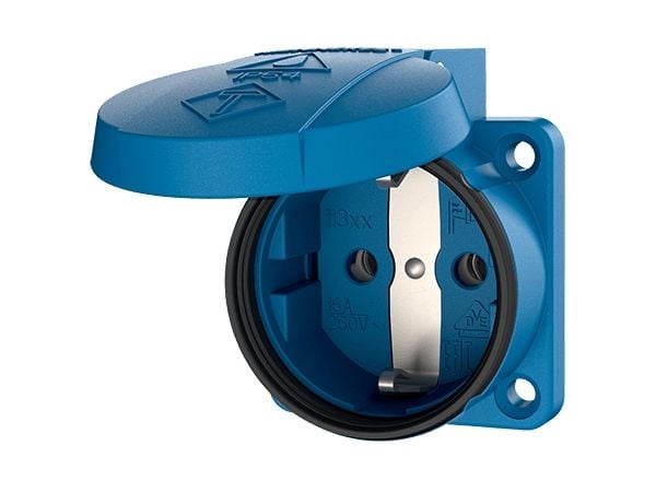 MENNEKES Elektrotechnik GmbH & Co. KG Anbaudose Schuko 16A 2polig+E 230V IP54 blau (11331)
