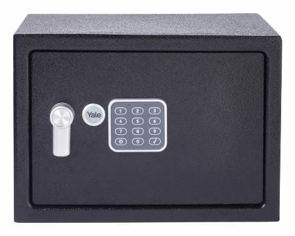 Yale YEC/250/DB2, Bærbar safe, Sort, Elektronisk, Nøkkel, 16,3 l, Stål, Gulv/vegg