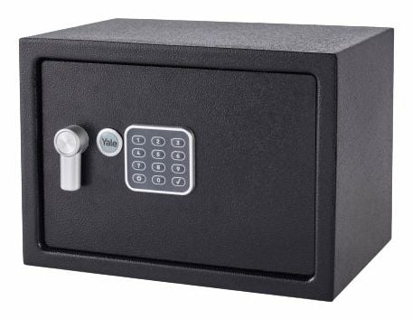 Yale YEC/250/DB2, Bærbar safe, Sort, Elektronisk, Nøkkel, 16,3 l, Stål, Gulv/vegg