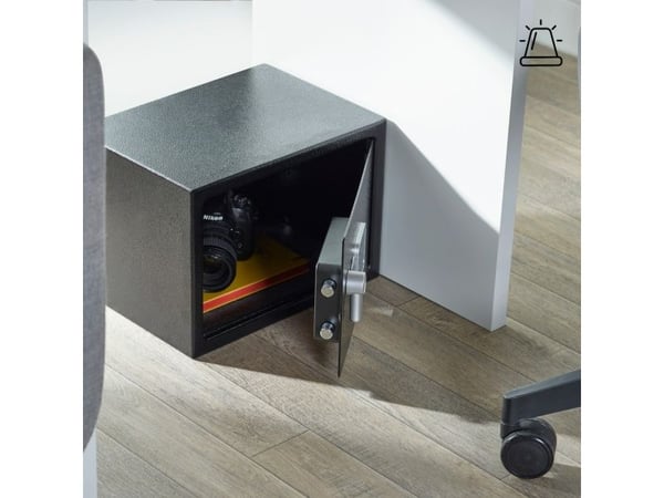 Yale YEC/250/DB2, Bærbar safe, Sort, Elektronisk, Nøkkel, 16,3 l, Stål, Gulv/vegg