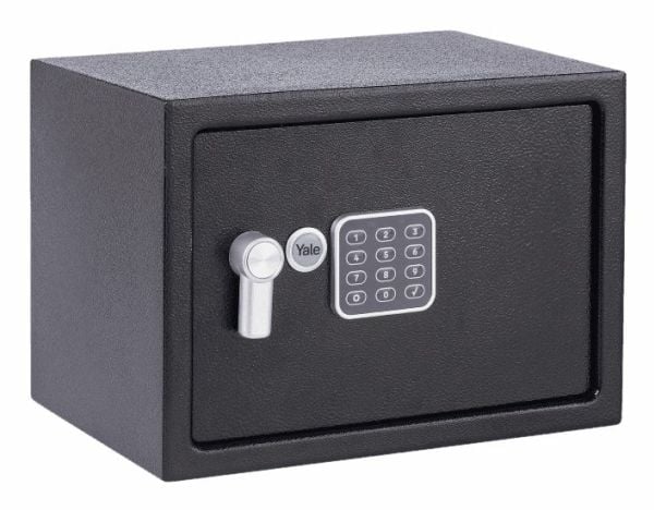 Yale YEC/250/DB2, Bærbar safe, Sort, Elektronisk, Nøkkel, 16,3 l, Stål, Gulv/vegg