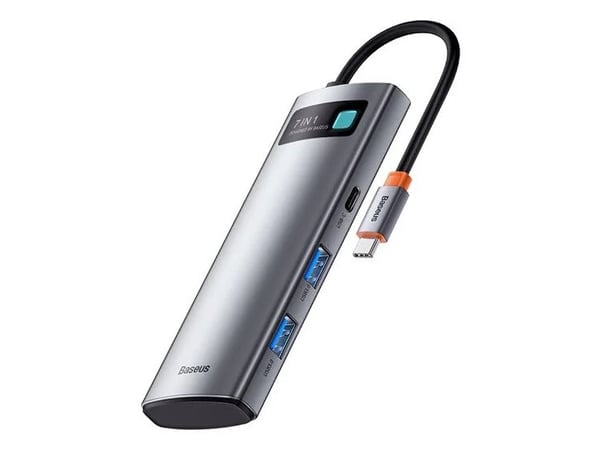 Baseus Hub 7w1 USB-C efter 2x USB 3.0 + HDMI + 2x USB-C + microSD/SD
