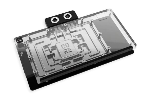 Alphacool 10270, Bakplate, Akryl, Aluminium, Kromfarget, Kopper, Nylon, Sort, Kromfarget, Gjennomsiktig, 3-Pin JST, 1/4", 60 °C