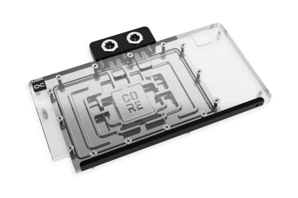 Alphacool 10270, Bakplate, Akryl, Aluminium, Kromfarget, Kopper, Nylon, Sort, Kromfarget, Gjennomsiktig, 3-Pin JST, 1/4", 60 °C
