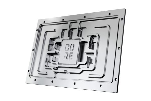 Alphacool 10270, Bakplate, Akryl, Aluminium, Kromfarget, Kopper, Nylon, Sort, Kromfarget, Gjennomsiktig, 3-Pin JST, 1/4", 60 °C