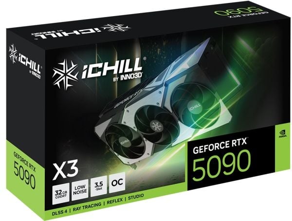 Inno3D iChiLL GeForce RTX 5090 X3 - Grafikkort - GeForce RTX 5090 - 32 GB GDDR7 - PCI Express 5.0 - HDMI, 3 x DisplayPort