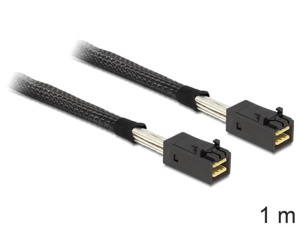 Delock - SAS intern kabel - SAS 6Gbit/s - 4 x Mini SAS HD (SFF-8643) til 4 x Mini SAS HD (SFF-8643) - 1 m - for P/N: 62703, 62704