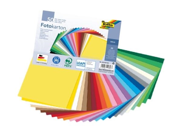 Folia 614/50 90 - Sort - Monokrom - A4 (210 x 297 mm) - 300 g/m² - 50 ark - Tyskland ( 614/50 90 )