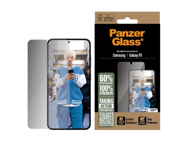 PanzerGlass ® Privacy Screen Protector Samsung S25 Edge | Ultra-Wide Fit, Samsung, Samsung - Galaxy S25 Edge 5G, Asennus kuivana, Naarmuuntumisenke...