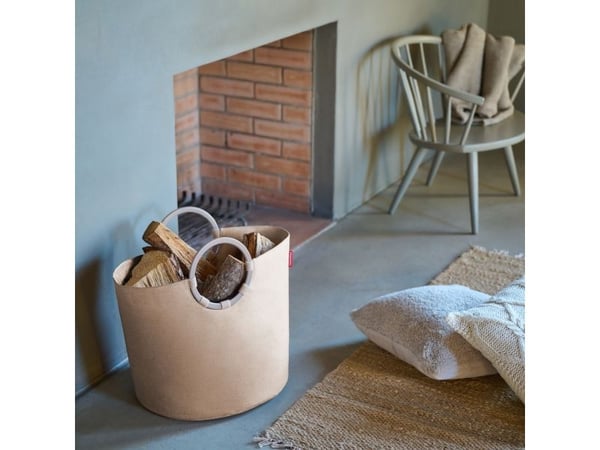 Reisenthel loophome S, Aluminium, Polyester, Kurv, Twist coffee, Monokromatisk, Innendørs, Rund