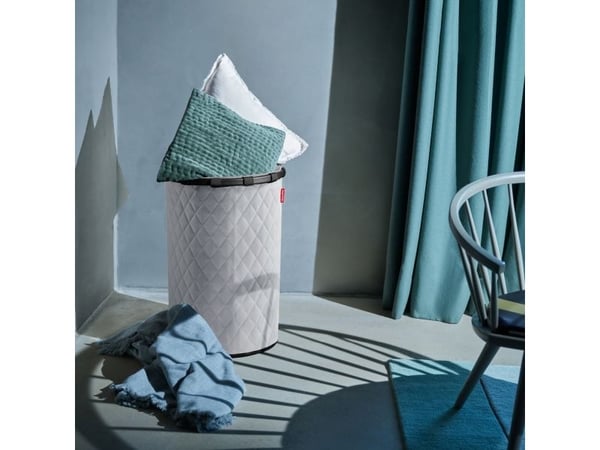 Reisenthel homebasket L, Grå, Aluminium, Polyester, Kurv, Monokromatisk, Geometrisk mønster, Innendørs