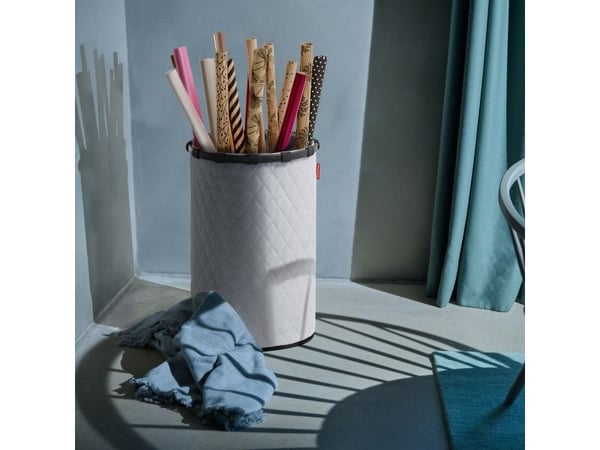 Reisenthel homebasket L, Grå, Aluminium, Polyester, Kurv, Monokromatisk, Geometrisk mønster, Innendørs