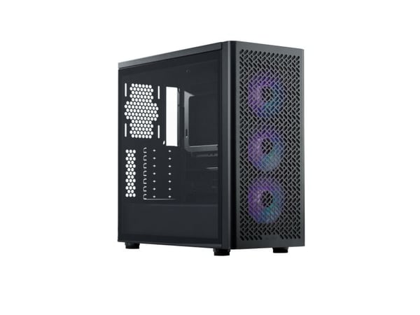 Cooler Master Elite 502 - Mid tower - utvidet ATX (E-ATX) - sidepanel med vindu (herdet glass) - ingen strømforsyning (ATX) - svart - USB/lyd