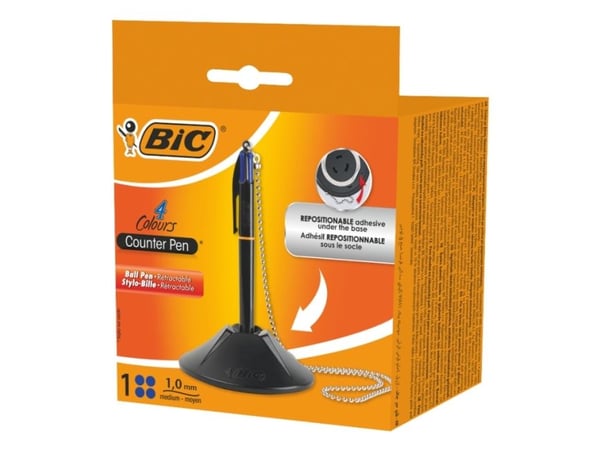 BIC 527507, Klips, Kulepenn som åpnes og lukkes ved vridning, Blå, 1 stykker, Medium