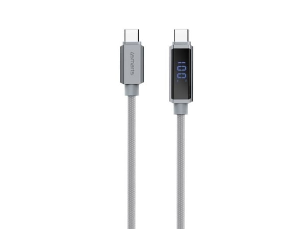 4smarts USB-C-kaapeli DigitCord 100W 1.5m harmaa (541439)