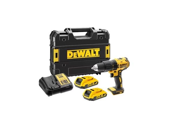 DeWALT DCD778D2T-QW - Poravasara/vasaraväännin - akkuporakone - 2-nopeuksinen - 13 mm:n poranterä avaimella - 65 N-m - 2 akkua - 18 V