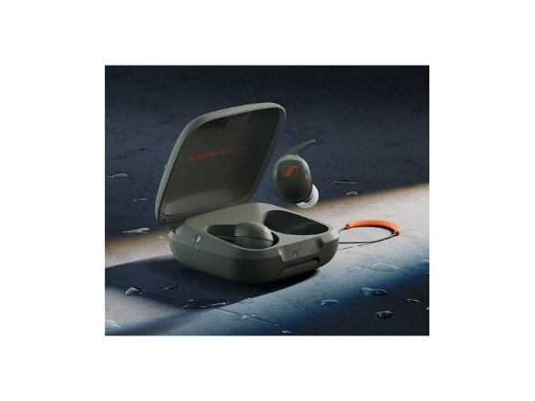 Sennheiser MOMENTUM Sport - True wireless-hodetelefoner med mikrofon - i øret - Bluetooth - aktiv støydemping - oliven