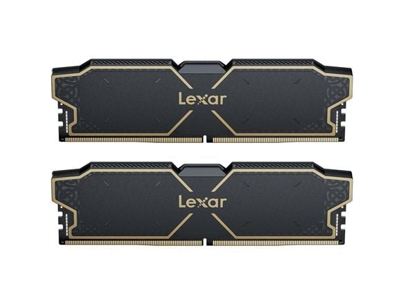 Lexar THOR OC - DDR5 - sett - 32 GB: 2 x 16 GB - DIMM 288-pin lav profil - 6000 MT/s / PC5-24000 - CL38 - 1.25 V - ikke-bufret - on-die ECC - svart