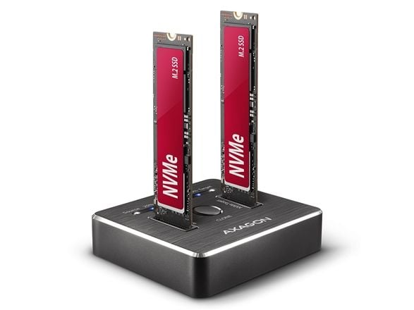 AXAGON USB-C 3.2 Gen2 - 2x NVMe CLONE DUAL SSD-docka | ADSA-M2C