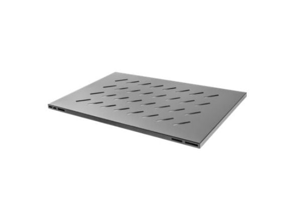 Lanberg - Rack-hylle - RAL 9004, svart - 1U - 19"