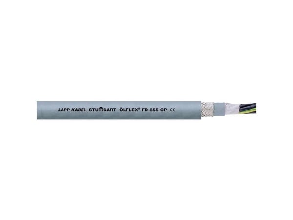 LAPP 27380/100 Kabel för bogseringskedja ÖLFLEX® FD 855 CP 3 G 2,5 mm² Grå 100 m