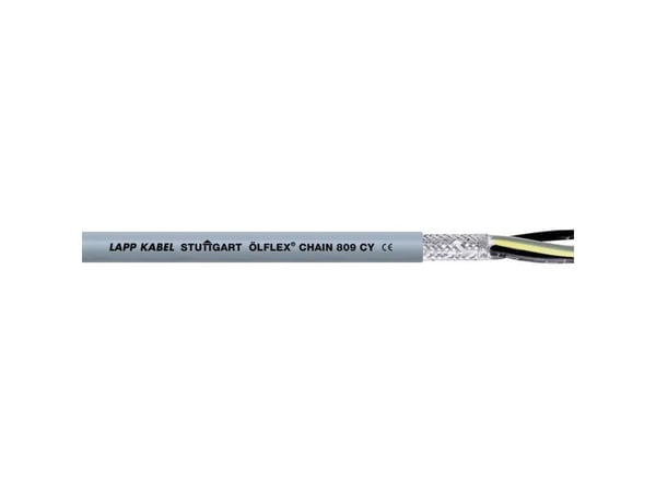 Lapp ÖLFLEX CHAIN 809 CY, 100 m, harmaa, PVC, 36 kg/km, 45 kg/km, 300 V
