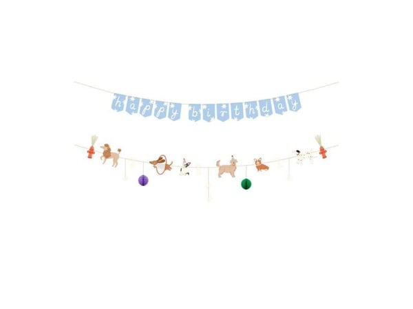 PartyDeco GRL121, Vimpelslinga, papper, Multifärg, Bild, Födelsedag, Vägg