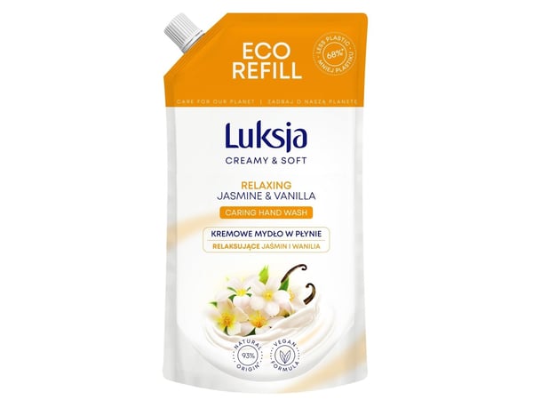Luxja Creamy & Soft avslappende flytende såpe med jasmin & vanilje 400 ml - refill